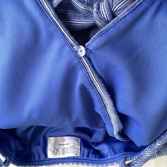 Sienna Sky Stripe Chambray Jumpsuit - Picture 6 of 10